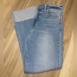 BCBGeneration Light Blue Cropped High-Rise Jeans